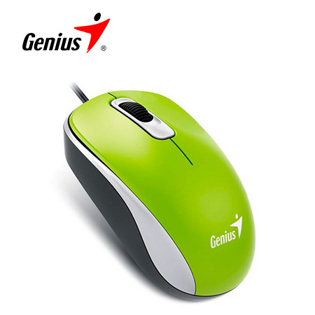 MOUSE GENIUS DX-110 USB OPTICO 1000 DPI GREEN (PN 31010116105)